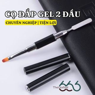 Cọ Đắp Gel 2 Đầu Có Nắp Đậy - Cây Đắp Gel Nail Đa Năng Kèm Bay Lấy Gel Tiện Lợi Chuẩn Salon | THEGIOINAIL666