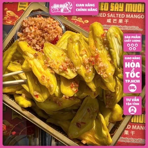 Xoài Keo Sấy Dẻo Muối Cục Khay 350gr - Ăn vặt Su Xoắn