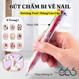 Bút Chấm Bi Nail 5 Đầu 5 Size Đa Năng – Bút Dotting Tool Vẽ Hoa, Chấm Bi, Tạo Họa Tiết Nail Art Tiện Lợi THEGIOINAIL666