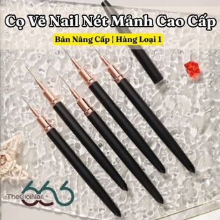 Cọ Vẽ Nail Nét Mảnh Cao Cấp (Bản Nâng Cấp) – Cọ Kẻ Line 15mm / 25mm Màu Đen & Tím, Vẽ Siêu Mảnh THEGIOINAIL666