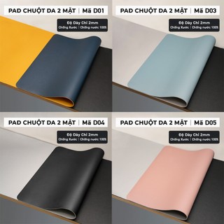 DeskPad Da PU 2 Mặt Kích Thước Lớn  - Chống Nước - Chống Trầy - Dễ Vệ Sinh