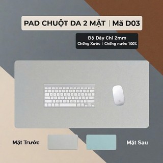Pad Chuột Cỡ Lớn Da PU 2 Mặt Kích Thước 40x80cm - Chống Nước 100% - Chống Xước - Chống Bụi
