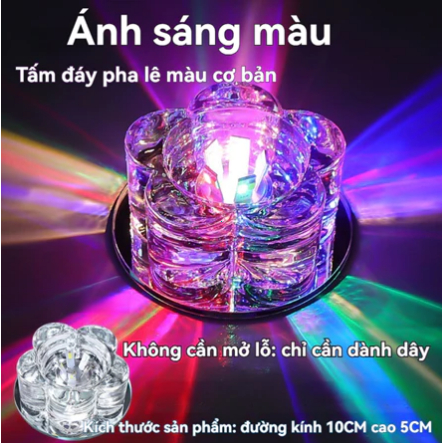 Phòng khách Crystal Downlight Nhúng Hole Lights Đèn chiếu sáng Led Skylight Trang chủ lối đi ánh sáng hành lang ánh sáng