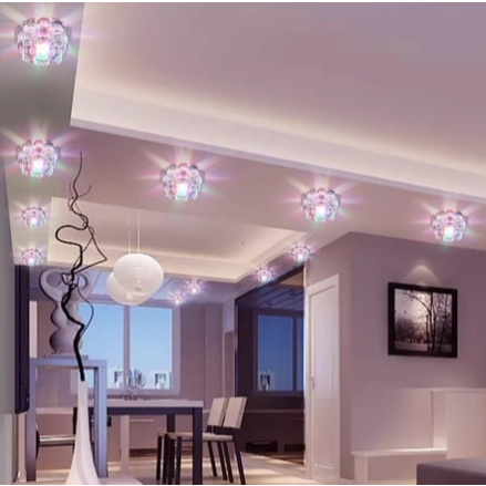 Phòng khách Crystal Downlight Nhúng Hole Lights Đèn chiếu sáng Led Skylight Trang chủ lối đi ánh sáng hành lang ánh sáng