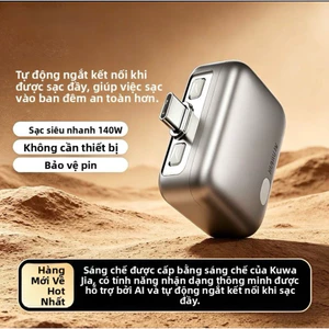 Bộ sạc tự động ngắt kết nối | Sạc nhanh Type-C 140W cho máy tính xách tay, điện thoại