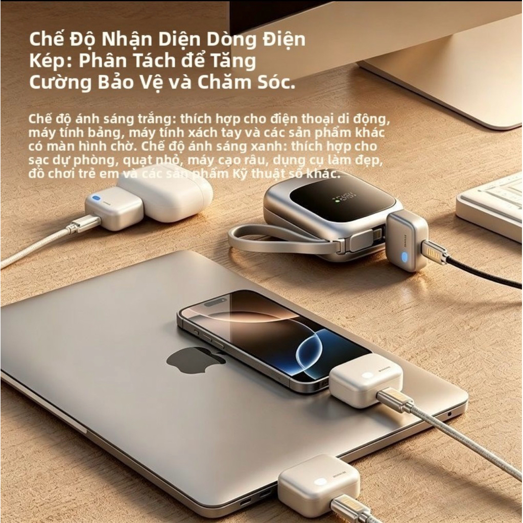 Bộ sạc tự động ngắt kết nối | Sạc nhanh Type-C 140W cho máy tính xách tay, điện thoại