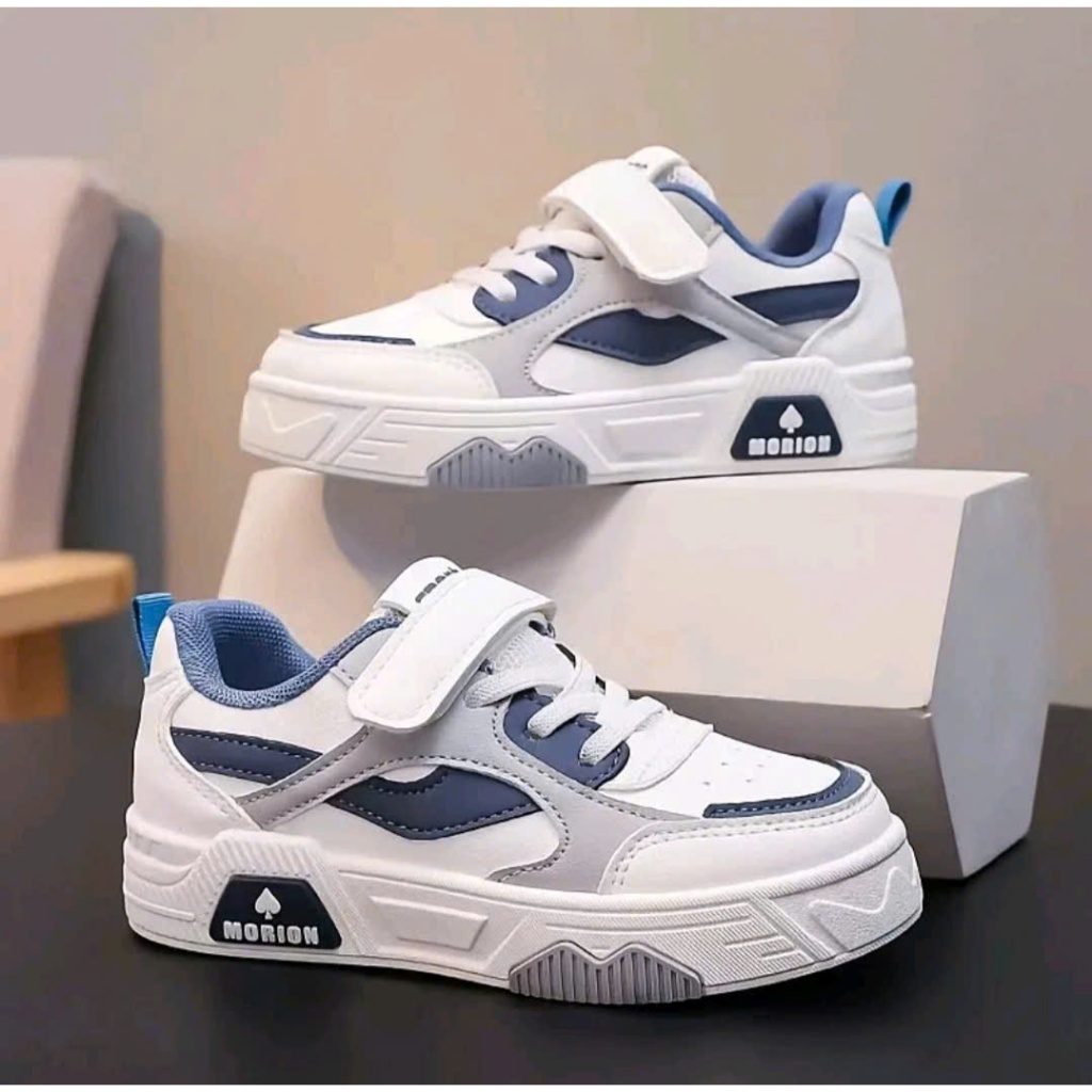 [Tặng Tất] Giày Thể Thao Trẻ Em Chất Liệu PU Mềm Đế Chống Trơn Trượt Sneaker Cho Bé Êm Chân Năng Động