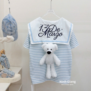 Áo Phông Gấu 13De Marzo Thuỷ Thủ Kẻ Xanh QC