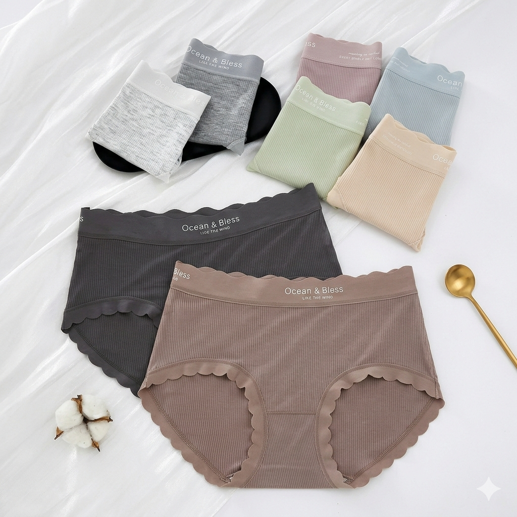 Combo Quần Lót Nữ Cotton Gân Kháng Khuẩn Co Giãn 4 Chiều - 40kg - 65kg