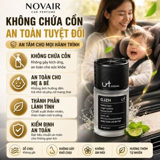 Nước hoa ô tô NOVAIR cao cấp, tinh dầu thơm xe khử mùi xe hơi tự nhiên dung tích 160ml giảm say xe