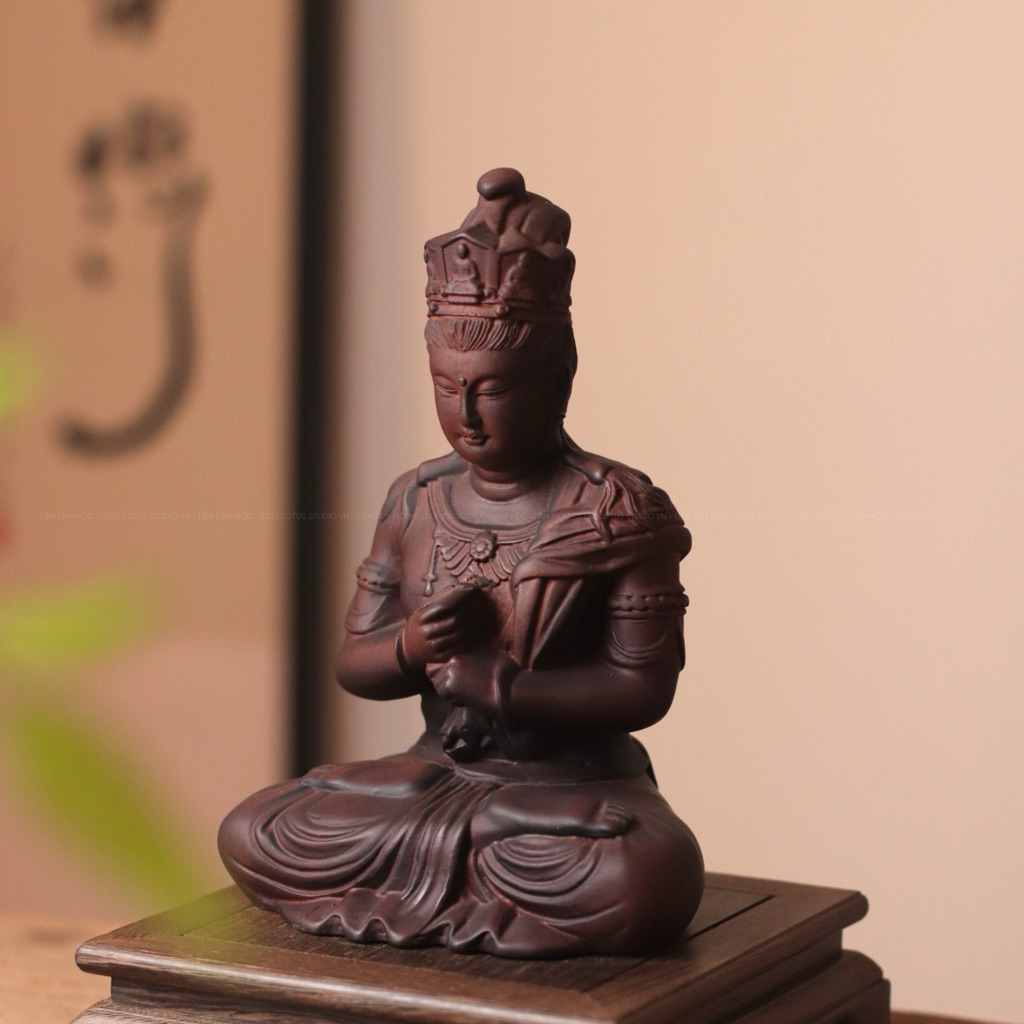 Tượng Đại Nhật Như Lai Phật, Gỗ Hương 20cm, Bản Mệnh Tuổi Thân Mùi, Thủ Công Mỹ Nghệ Cao Cấp Thờ Phật Tại Gia Bình An