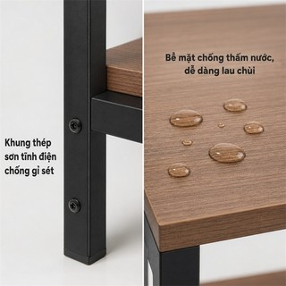 BMZAR Kệ Bếp Đa Năng hữu ích Kệ đựng đồ mạnh mẽ Kệ Lò Vi Sóng 3/4/5 Tầng sắt giá tốt