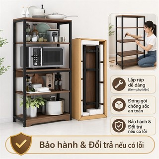 BMZAR Kệ Bếp Đa Năng hữu ích Kệ đựng đồ mạnh mẽ Kệ Lò Vi Sóng 3/4/5 Tầng sắt giá tốt
