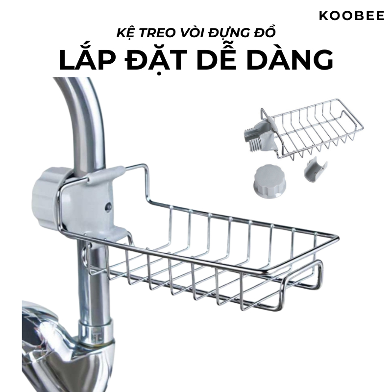 Kệ Giá Treo Vòi Đựng Đồ Có Móc Treo Tiện Dụng KOOBEE (DC03)