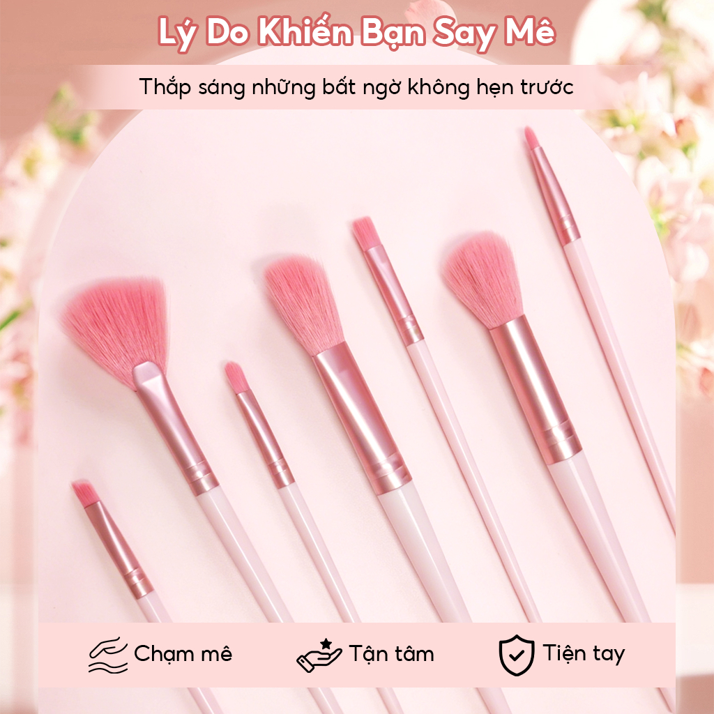 Bộ Cọ Trang Điểm 14 Cây LWHA Hỗn Hợp Phấn Nền Trang Điểm Dạng Phấn Mịn Mịn Mềm Mại