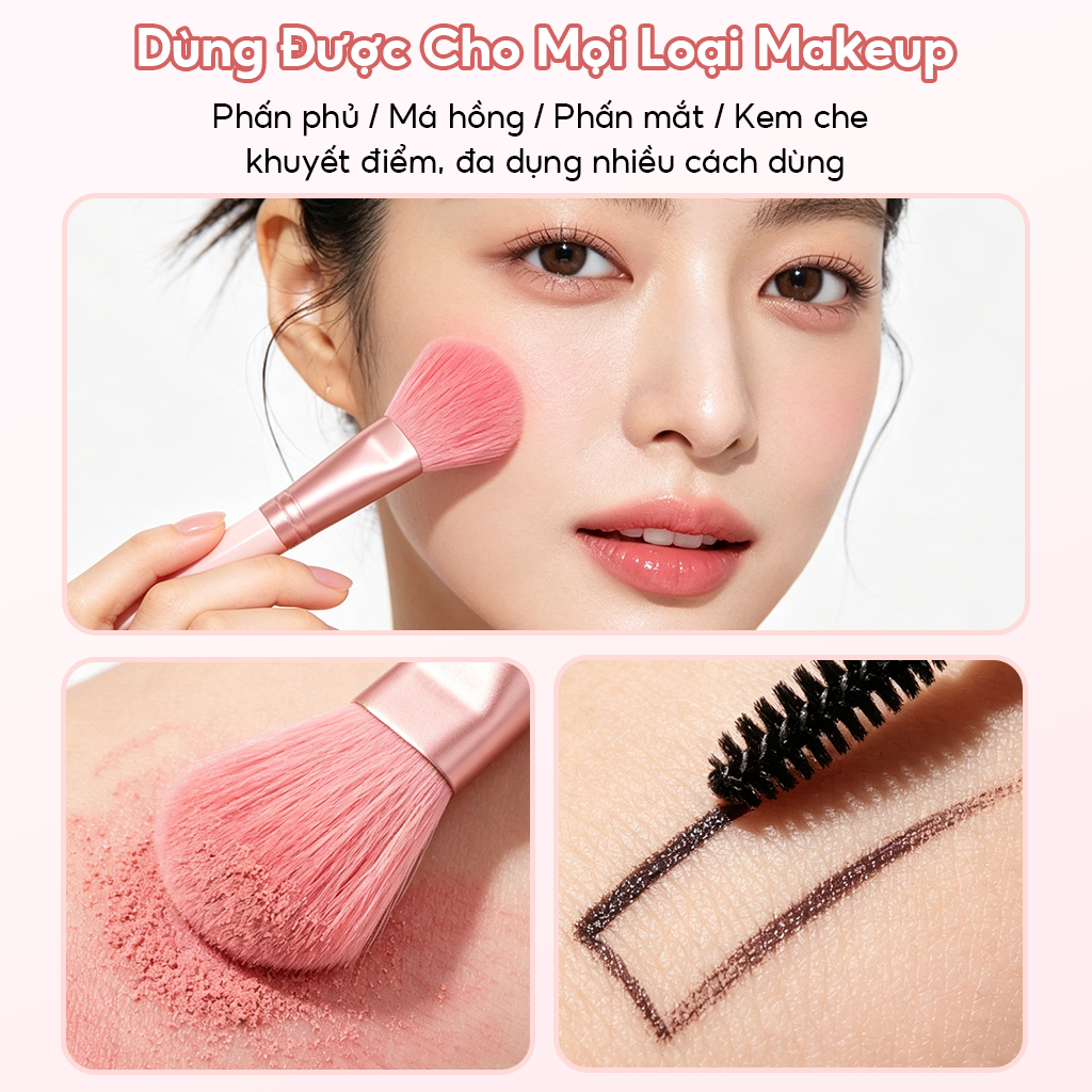 Bộ Cọ Trang Điểm 14 Cây LWHA Hỗn Hợp Phấn Nền Trang Điểm Dạng Phấn Mịn Mịn Mềm Mại