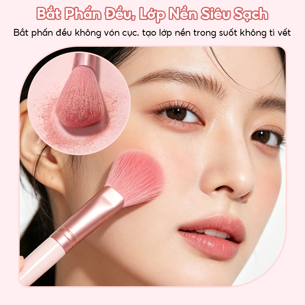 Bộ Cọ Trang Điểm 14 Cây LWHA Hỗn Hợp Phấn Nền Trang Điểm Dạng Phấn Mịn Mịn Mềm Mại