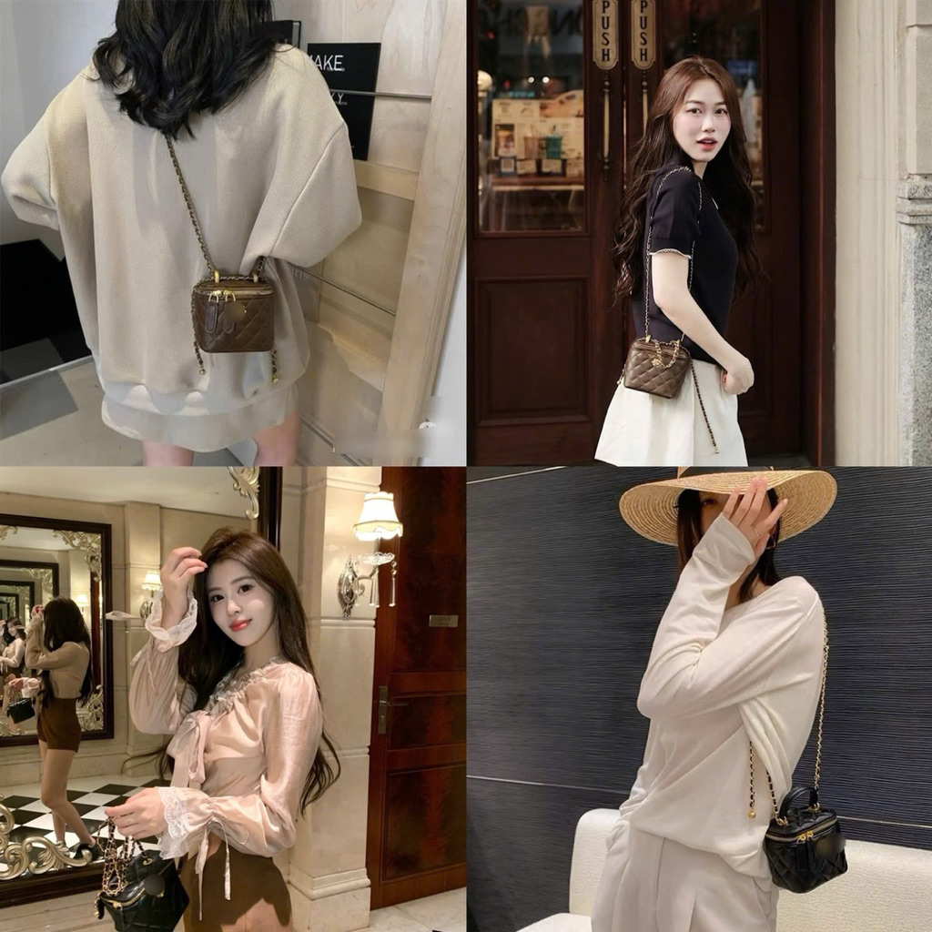 (Full-Box) Túi cốp hoa trà quai kiềng size 14-20cm sang chảnh