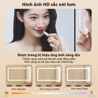 Nido Bàn Trang Điểm Bàn Phấn Mini Có Gương LED 3 Màu, Kèm Ghế, Nhiều Ngăn Hiện Đại Cho Phòng Ngủ