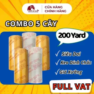 Băng Keo Trong 200Yard 1,8Kg/Cây 6 Cuộn Giá Xưởng Hapii Retail-Băng Keo Đóng Hàng Chọn Màu