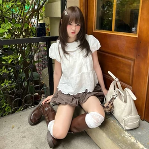 Áo babydoll vải boi thêu hoa Wine Top ୨୧ by Vintagevibes.