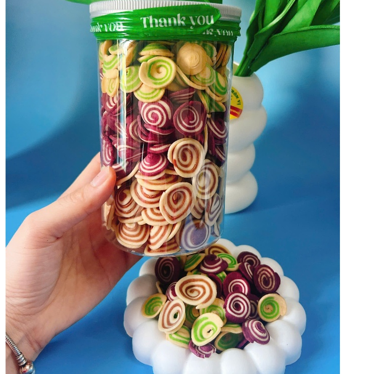 HỘP 250G Bánh Tai Heo Nhí Mix 3 vị: Truyền thống, Khoai Môn,Trà Xanh