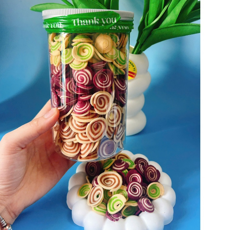 HỘP 250G Bánh Tai Heo Nhí Mix 3 vị: Truyền thống, Khoai Môn,Trà Xanh
