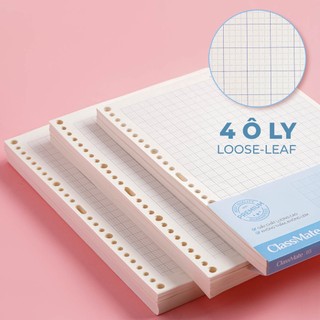 [Tặng Bút] Giấy Refill Kẻ 4 Ô ly Miền Nam 100GSM Classmate Tráng Keo Chống Thấm, Ruột Sổ Còng B5 Ghi Chép, Viết Ngôn Ngữ