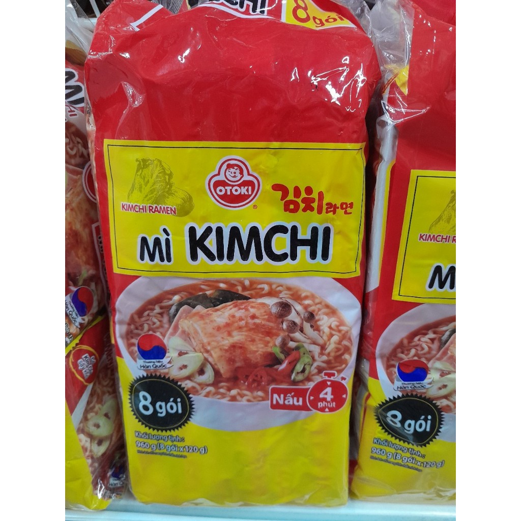 Lô 8 gói Mì Kimchi Ottogi gói 120gr - Cay ngon chuẩn vị Hàn Quốc [GIÁ TỐT NHẤT]