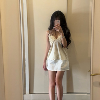 (SẴN MÚT) Áo lụa 2 dây phối kim sa lưng chun co giãn- Pearla.studio
