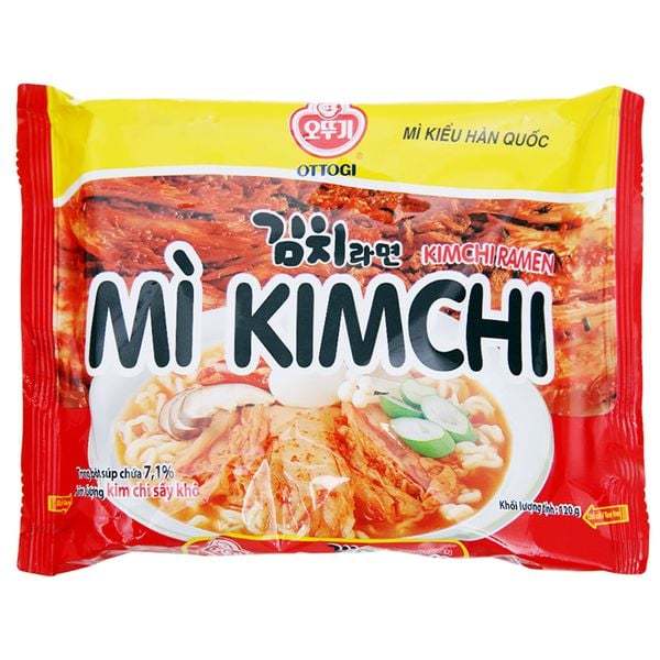 Lốc 8 gói Mì Kim Chi Ottogi siêu to 120gr - Cay ngon - Chuẩn vị Hàn Quốc