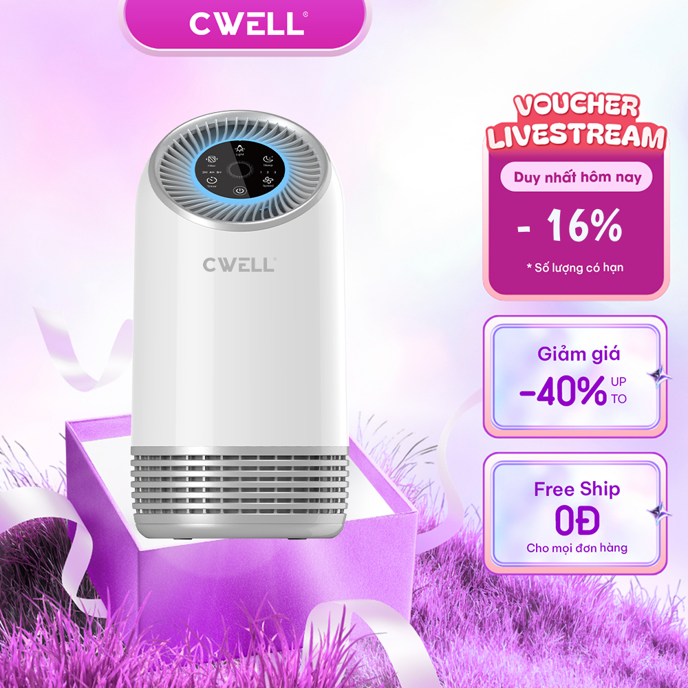 Máy lọc không khí CWELL Air Purifier AP01, lọc bụi mịn 3 cấp độ gió ...