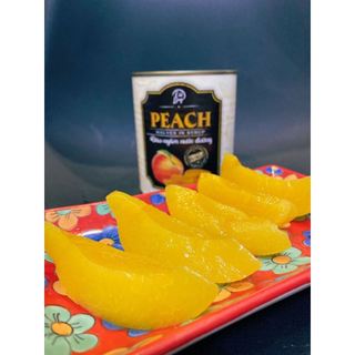 Lon Đào Ngâm Nước Đường Cát Long, Đào Miếng Ngâm Lon  830g