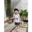 Set bộ polo cộc tay bé trai Miniumbaby kiểu sát náchmix chữ và hình cute, chất vải cotton mềm SB2760