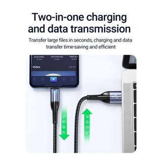 Cáp sạc nhanh Hoco DM-X6 cổng TypeC, max 3A, dài 1M, có đèn Led (Đen) - Phụ Kiện Nhất Tín