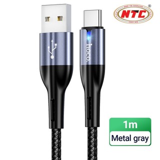 Cáp sạc nhanh Hoco DM-X6 cổng TypeC, max 3A, dài 1M, có đèn Led (Đen) - Phụ Kiện Nhất Tín