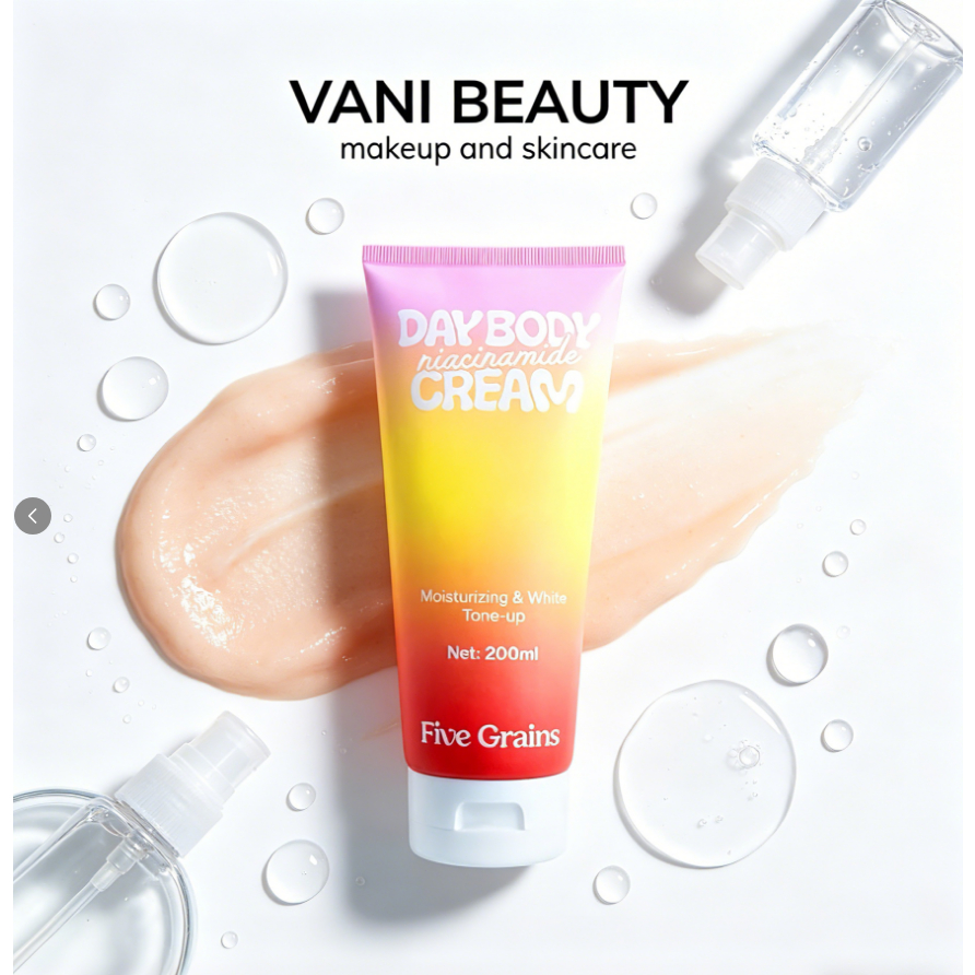 Kem dưỡng trắng da Five Grains 200ml – Niacinamide + Alpha-Arbutin nâng tông – Mờ thâm nám, dưỡng sáng da ngày – Siêu th