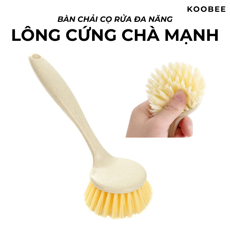Bàn chải cọ rửa xoong nồi, bồn rửa chén bát, chà sàn, mặt bếp, bồn tắm cán dài - Chổi cọ vệ sinh KooBee (CSNC14)