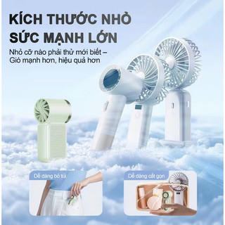 [NHỎ NHƯ THỎI SON] Quạt Mini TOCDO cầm tay di động, sạc Type-C,Tiện lợi, nhỏ gọn, tốc độ cao