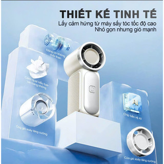 [NHỎ NHƯ THỎI SON] Quạt Mini TOCDO cầm tay di động, sạc Type-C,Tiện lợi, nhỏ gọn, tốc độ cao