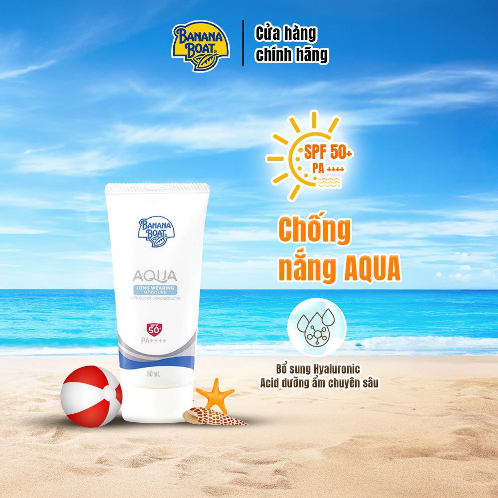 Kem Chống Nắng Banana Boat Aqua Longwearing Cấp Ẩm SPF50+/PA++++ 50ML