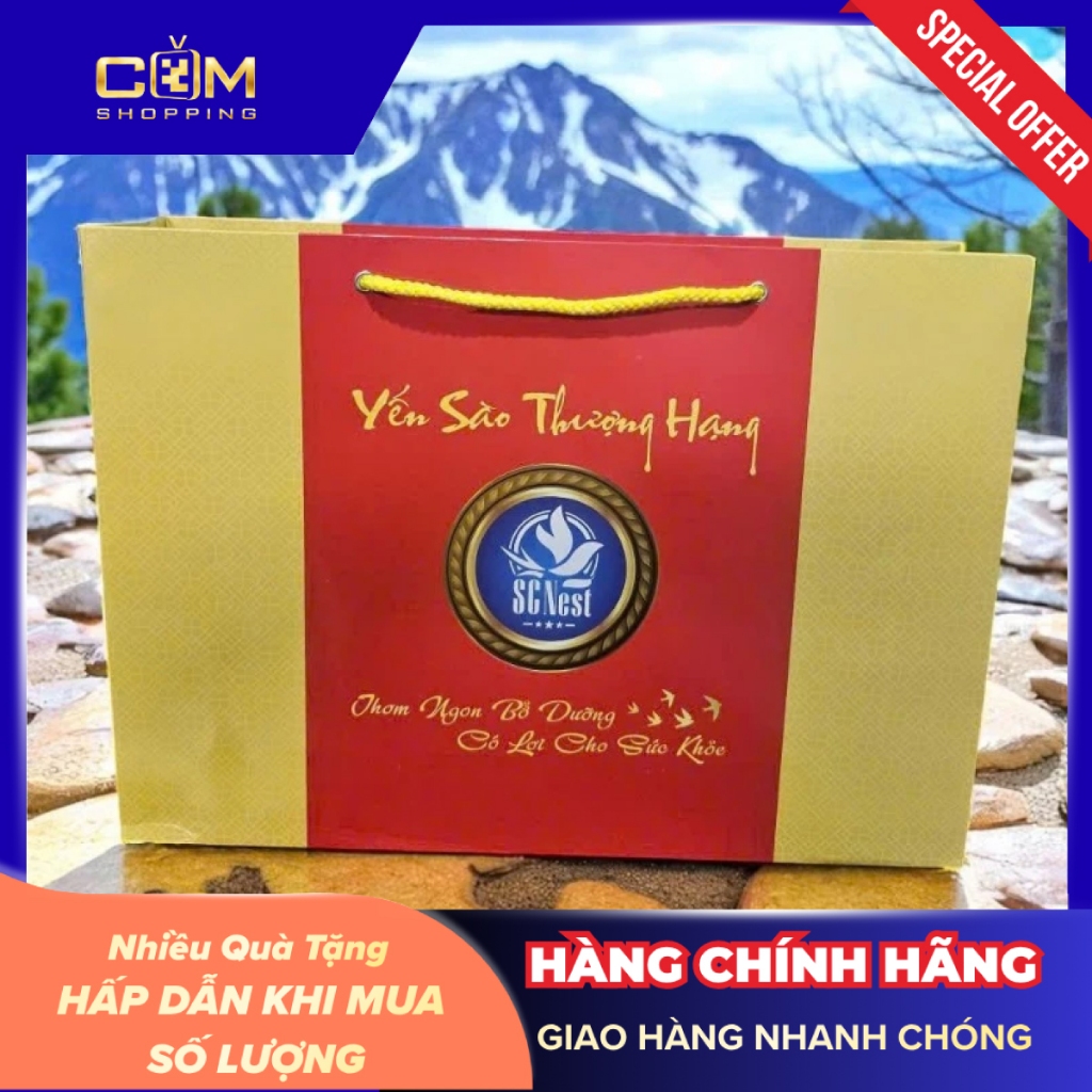 Túi Xách Hộp Quà Yến Sào Scnest - Túi Giấy Đựng Hộp Quà Cao Cấp Sang Trọng