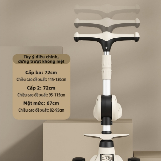 Xe Trượt Scooter 2 Trong 1 AYYKX–Tay Lái Điều Chỉnh,Bánh Phát Sáng Chống Trượt,Gấp Gọn,Giúp Phát Triển Thể Chất Cho Trẻ