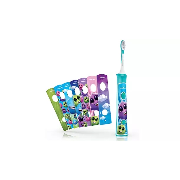 Bàn chải điện cho bé Philips Sonicare HX6321/03 – Kết nối App Bluetooth, hướng dẫn và theo dõi đánh răng cho bé
