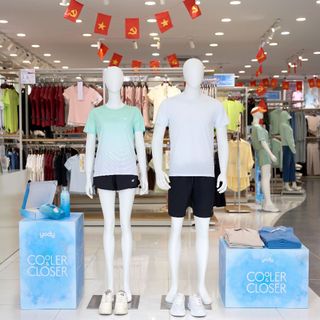 Áo phông thể thao nữ YODY hiệu ứng loang màu vải mát mịn thoáng khí WATS26S009