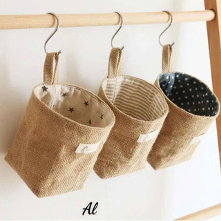 Túi vải có dây treo tường - giỏ đựng đồ mini decor phòng xinh 🌸🌸🌸