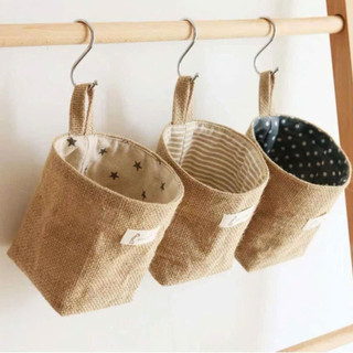 Túi vải có dây treo tường - giỏ đựng đồ mini decor phòng xinh 🌸🌸🌸