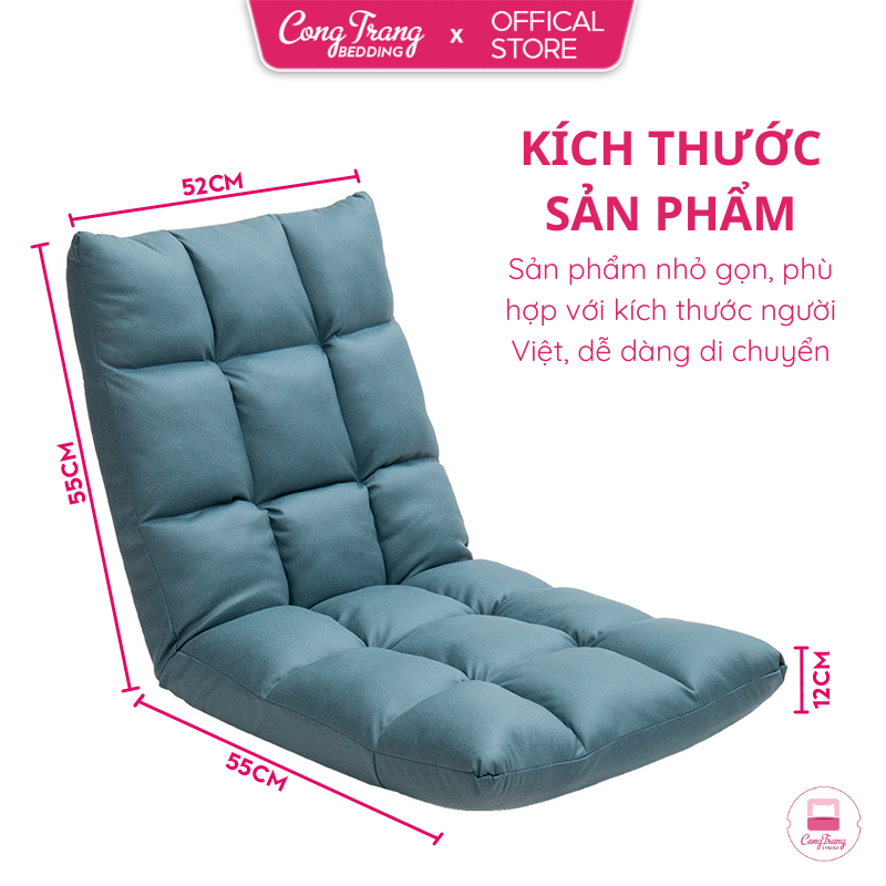 Ghế Bệt dựa lưng Tatami CongTrang Bedding kiểu nhật điều chỉnh 5 cấp độ, Chịu trọng lượng 180kg | BigBuy360 - bigbuy360.vn
