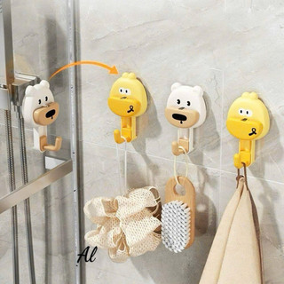 Sét 2 cái móc treo dán tường hình Gấu/vịt cute - giá treo đồ đa năng không cần khoan 🌸🌸🌸