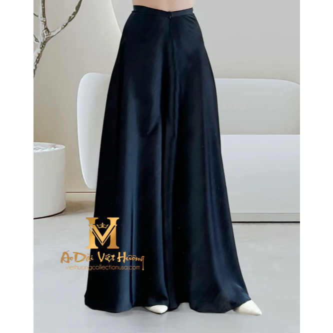 Áo Dài Lụa Thạch Anh Cao Cấp Hàng May + Thêu Thủ Công Tỉ Mỉ Từng Áo - Mã C48